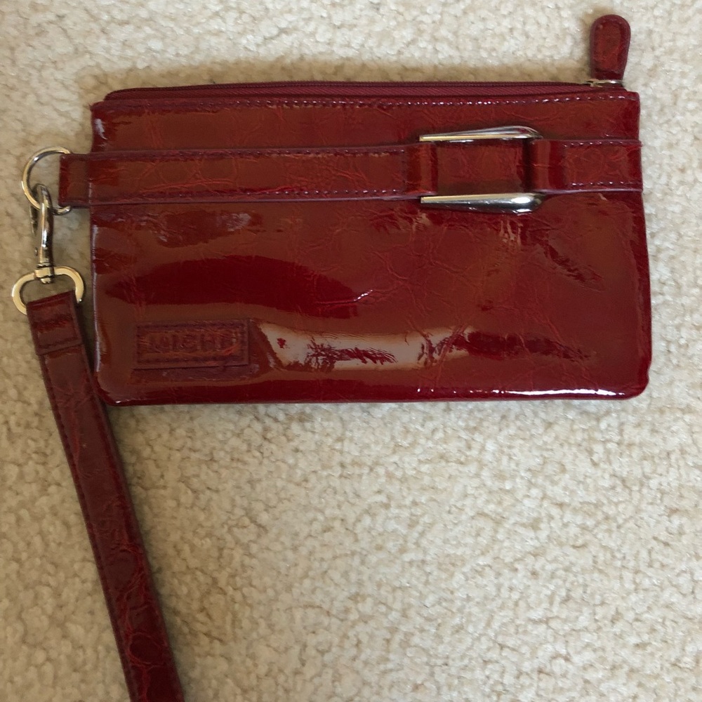 Miche candy apple red clutch, matches Adrianna